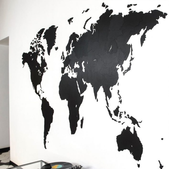 tableau carte du monde grand format